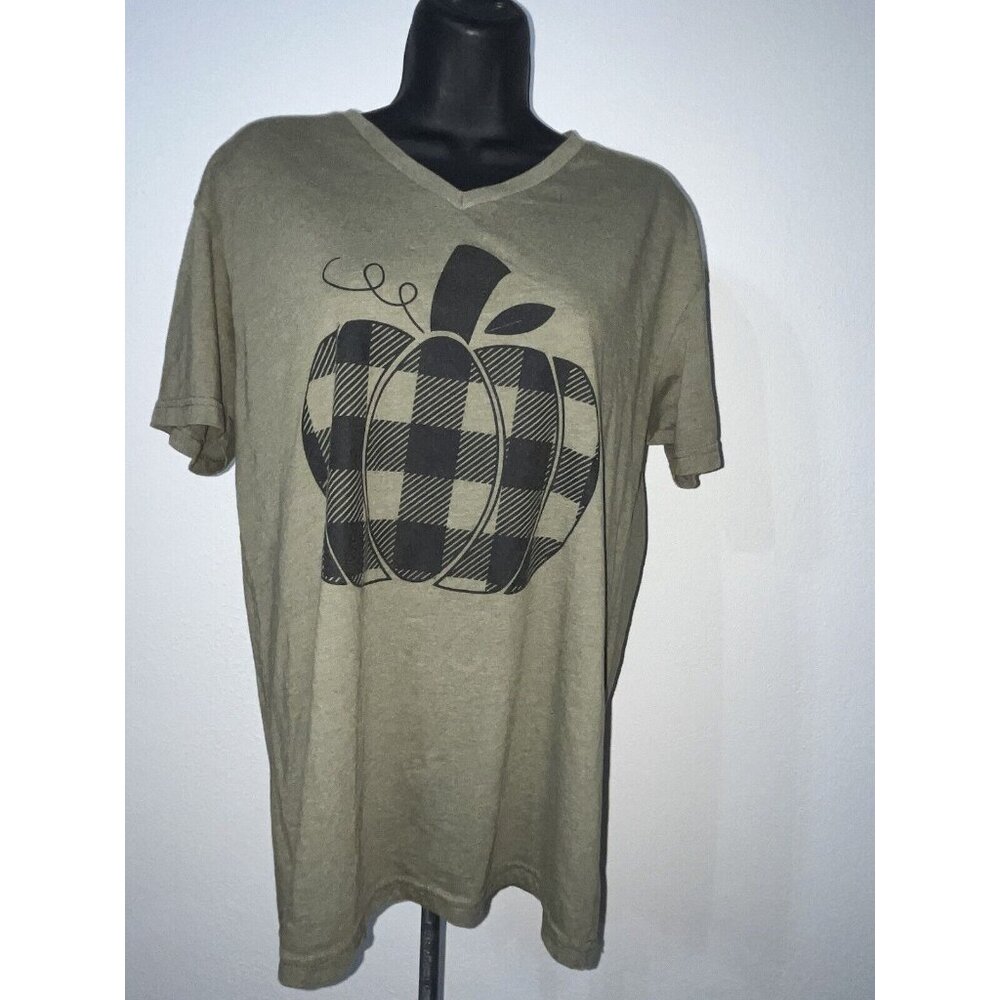 Next Level Apparel Pumpkin Graphic Shirt Ladies Medium T Shirt Autumn Fall